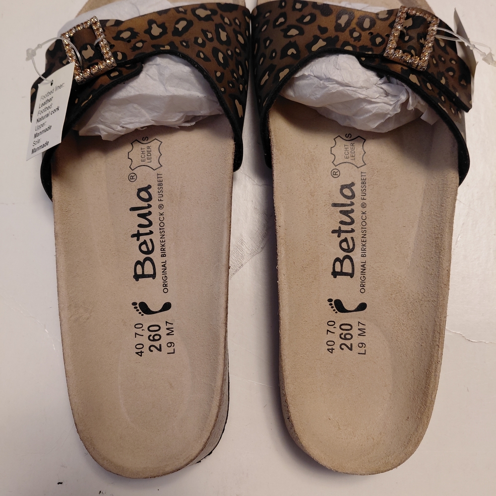Betula Women's Leopard Buckle Sandals